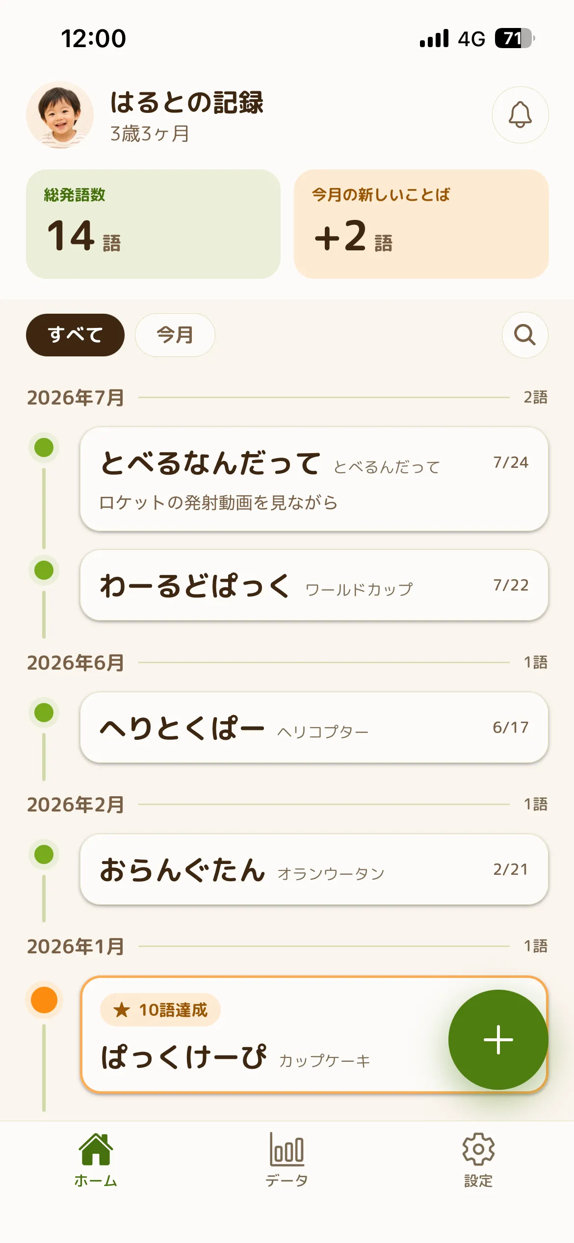cotoly アプリ画面