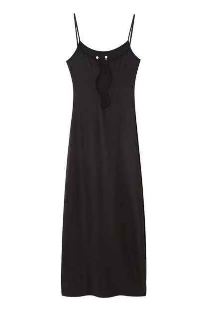 Sexy Solid Asymmetrical V Neck One Step Skirt Dresses