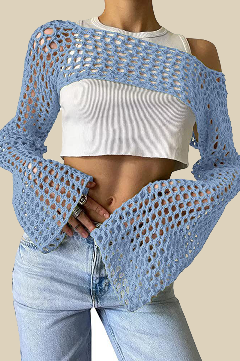 Sexy Hollow Out Irregular Off Shoulder Sweaters (17 Colors)