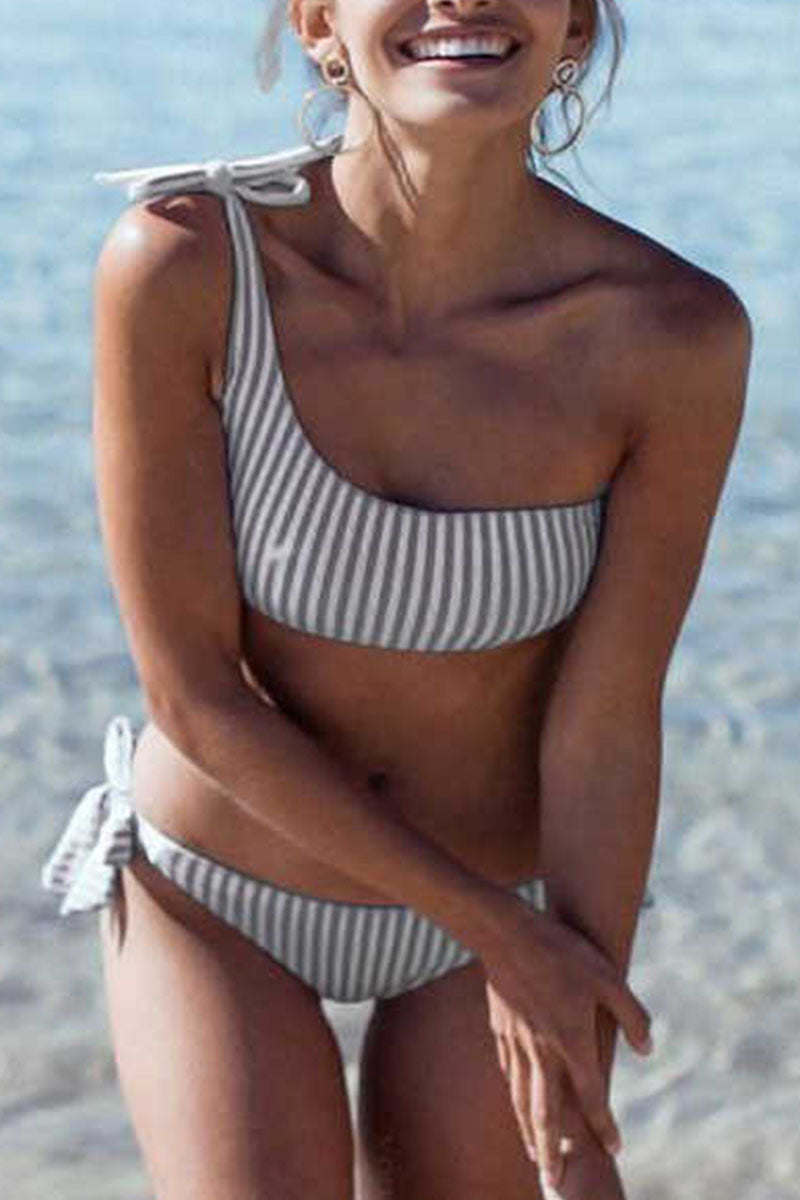 Fashion Sportswear Striped Swimwears